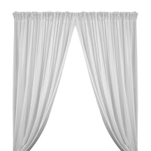 Shiny Milliskin Rod Pocket Curtains (All Colors Available) - White