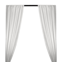 Silk Charmeuse Rod Pocket Curtains (All Colors Available) - White