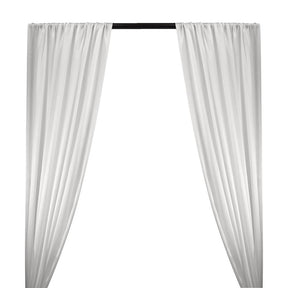 Silk Charmeuse Rod Pocket Curtains (All Colors Available) - White