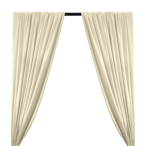 Silk Linen Matka Rod Pocket Curtains (All Colors Available) - White