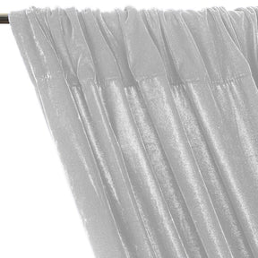 Micro Velvet Rod Pocket Curtains (All Colors Available) - White