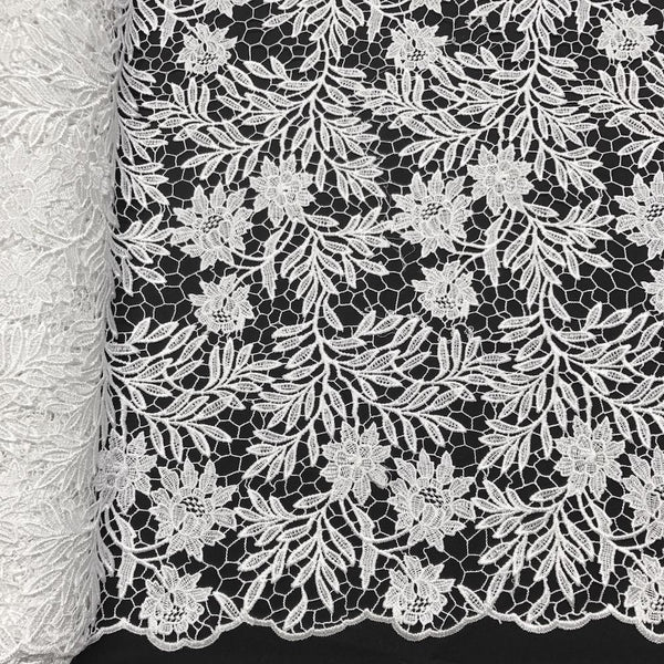 Camellia Guipure French Venice Lace Fabric