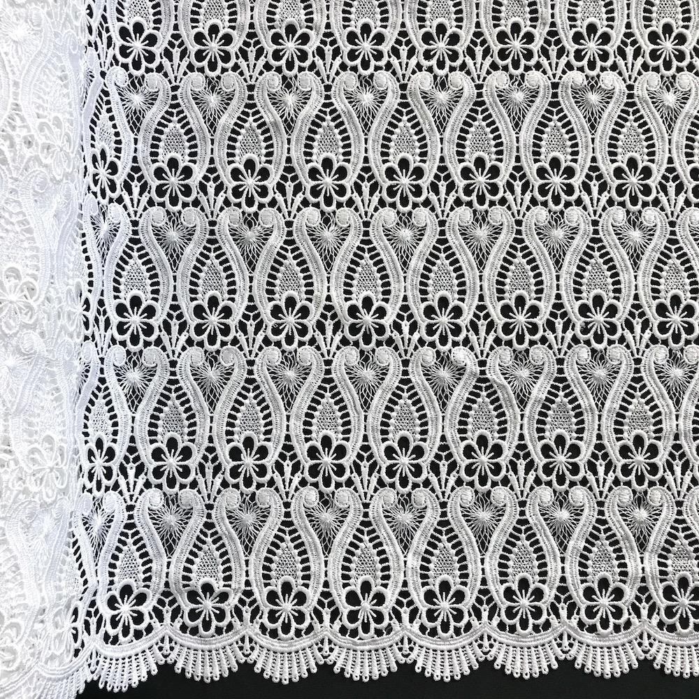Swarovski Appliqued Guipure Lace Fabric: Exclusive Fabrics from