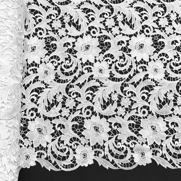 Lotus Guipure French Venice Lace Fabric