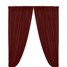 Micro Velvet Rod Pocket Curtains - Wine