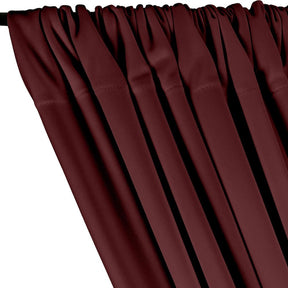 Scuba Double Knit Rod Pocket Curtains - Wine