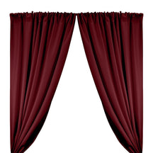 Polyester Twill Rod Pocket Curtains - Wine