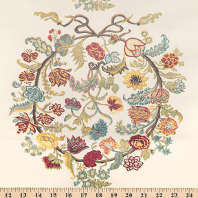 Wreath Embroidery Oilcloth