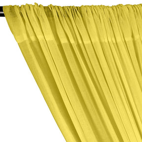 Cotton Voile Rod Pocket Curtains - Yellow