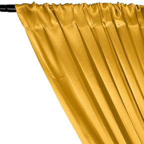 Crepe Back Satin Rod Pocket Curtains - Yellow
