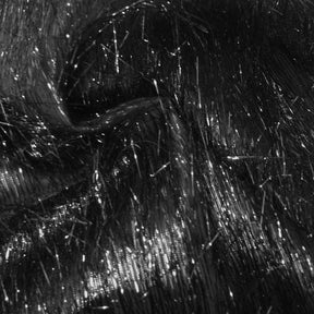 Metallic Longhair Eyelash Lame 45 Fabric SV570285 Black 1