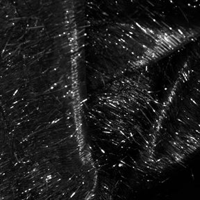 Metallic Longhair Eyelash Lame 45 Fabric SV570285 Black 2