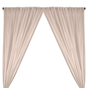 Polyester Taffeta Lining Rod Pocket Curtains - Blush