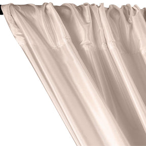 Polyester Taffeta Lining Rod Pocket Curtains - Blush