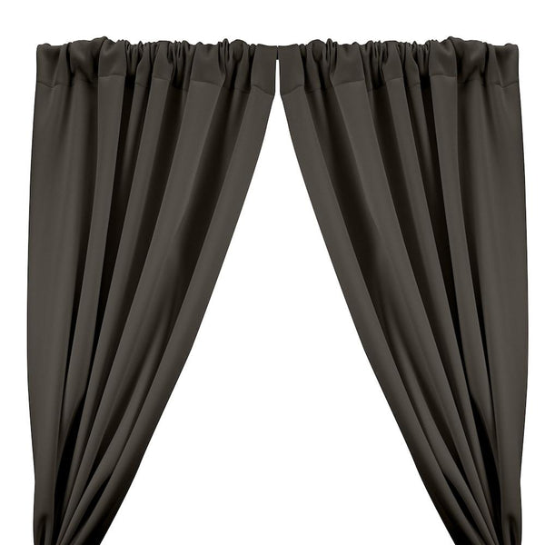 Neoprene Scuba Rod Pocket Curtains - Charcoal