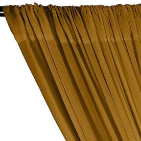 Cotton Voile Rod Pocket Curtains - Coffee