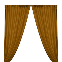 Cotton Voile Rod Pocket Curtains - Coffee
