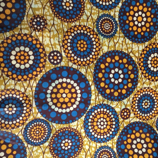 Cosmo Blue African Print Fabric