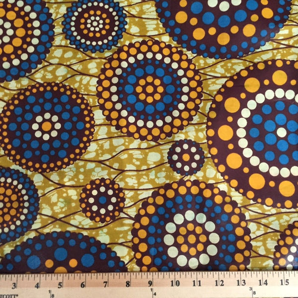 Cosmo Blue African Print Fabric