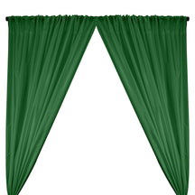 Polyester Taffeta Lining Rod Pocket Curtains - Emerald