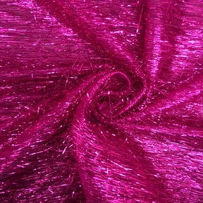 Metallic Longhair Eyelash Lame 45 Fabric SV570278 Fushsia 1