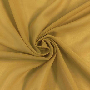 Polyester Chiffon Rod Pocket Curtains - Gold