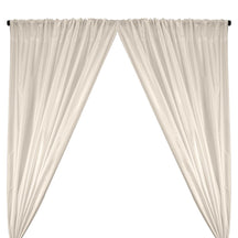 Polyester Taffeta Lining Rod Pocket Curtains - Ivory