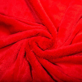Rabbit Faux Fur Fabric Soft Red Cruelty Free 60 Wide BTY