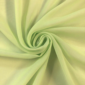 Polyester Chiffon Rod Pocket Curtains - Mint Green