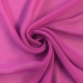 Polyester Chiffon Rod Pocket Curtains - Magenta
