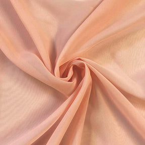 Polyester Chiffon Rod Pocket Curtains - Peach