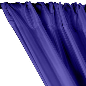 Polyester Taffeta Lining Rod Pocket Curtains - Royal Blue