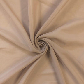 Polyester Chiffon Rod Pocket Curtains - Sand