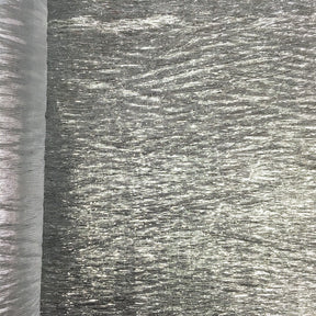 Metallic Longhair Eyelash Lame 45 Fabric SV570276 Silver 3