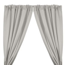 Neoprene Scuba Rod Pocket Curtains - Silver