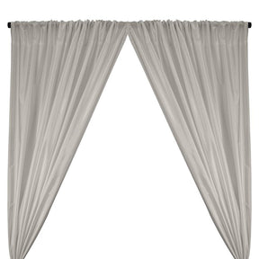 Polyester Taffeta Lining Rod Pocket Curtains - Silver