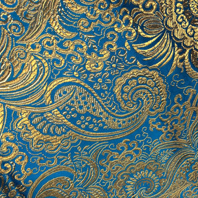 Gold Paisley Metallic Brocade Fabric Fabric