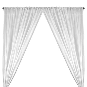 Polyester Taffeta Lining Rod Pocket Curtains ( All Colors Available) - White